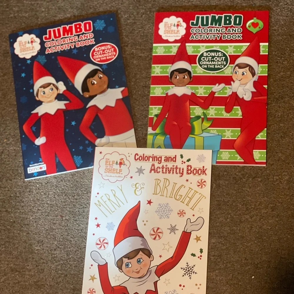 NWOT ELF ON THE SHELF COLORING BOOKS - Picture 1 of 1